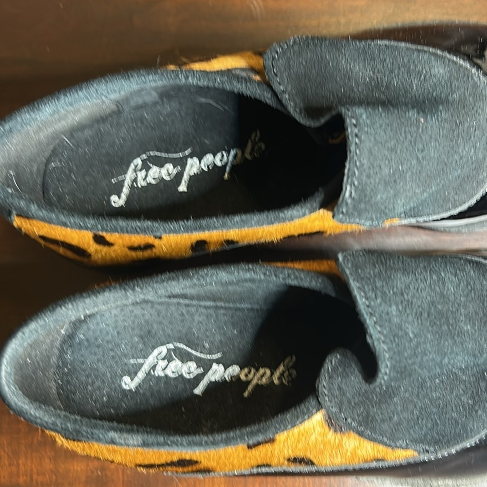 Free People Brady Slip On Patent/Leopard Pony Hair Loafer Shoes EU 39 - Picture 13 of 15